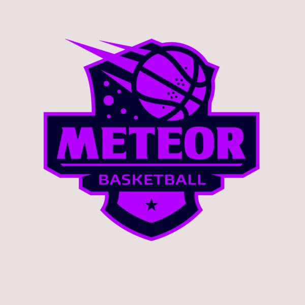 Meteor Basketball logo template Thumbnail