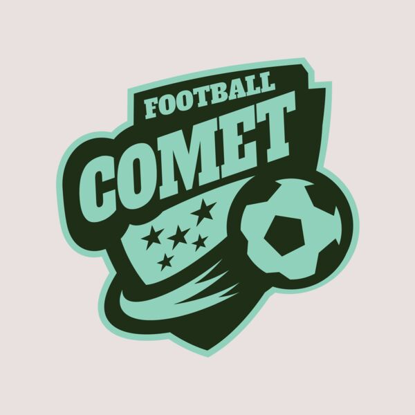 Comet Football logo template Thumbnail