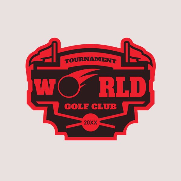 World Tournament Golf club logo template Thumbnail