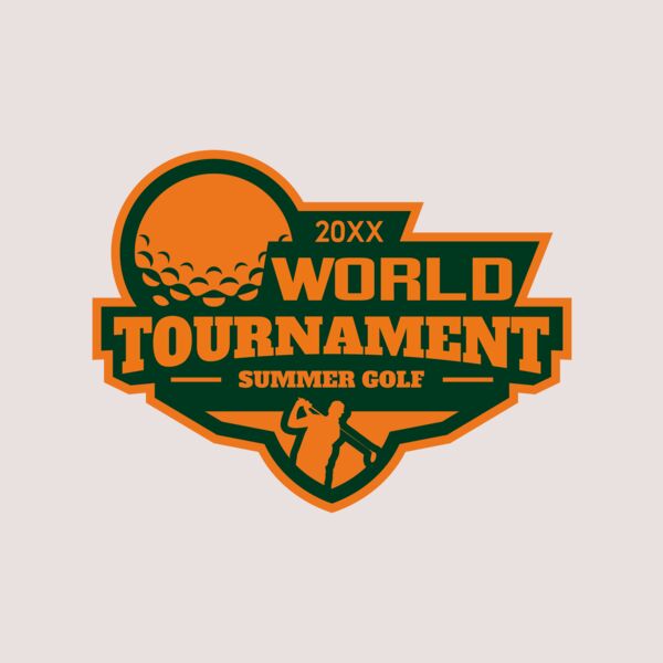 World Tournament Simmer Golf logo template Thumbnail