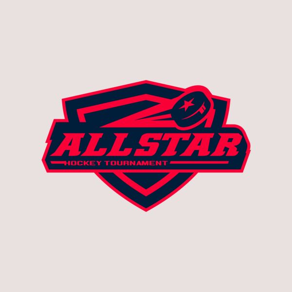 All Star Hockey Tournament logo template Thumbnail