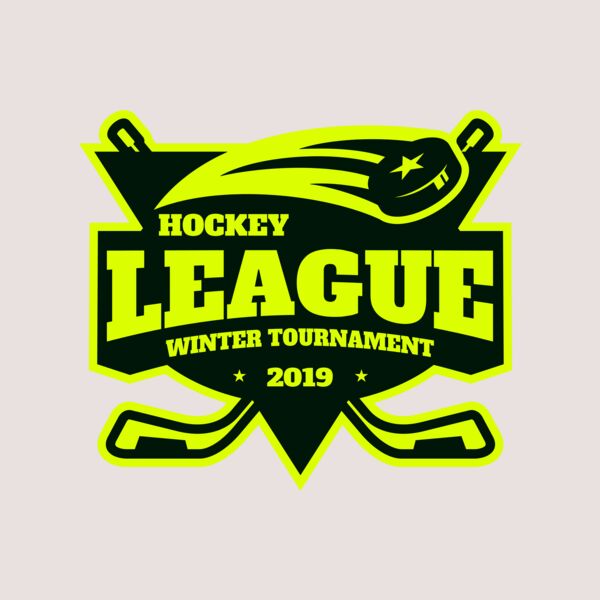 League Hockey Winter Tournament logo template Thumbnail