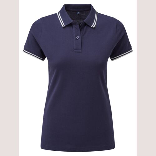 Womens tipped polo  Thumbnail