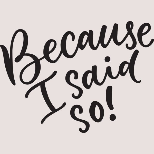 Because I Said So Thumbnail